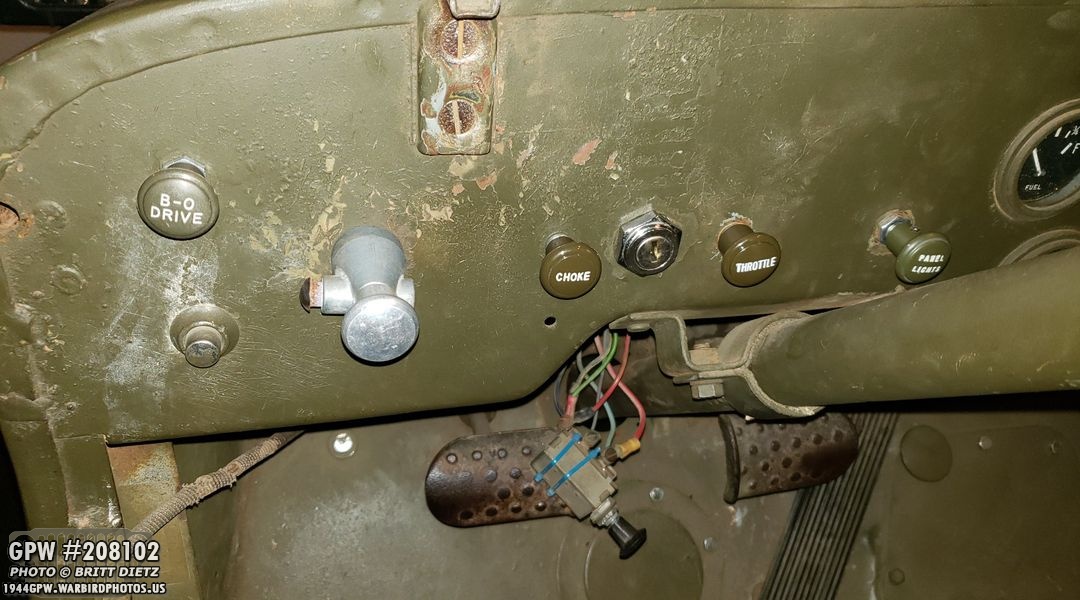 Correct Dash Switches on a 1944 GPW