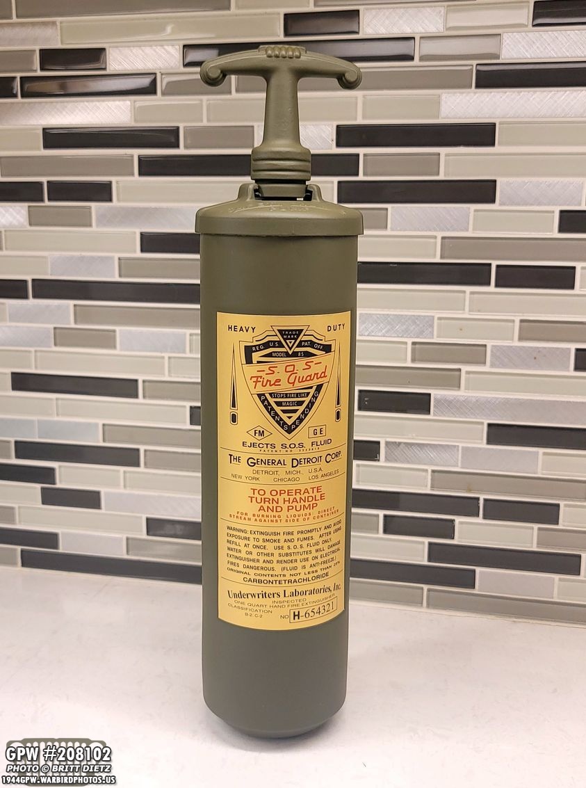 Wartime Fire Extinguisher with Label