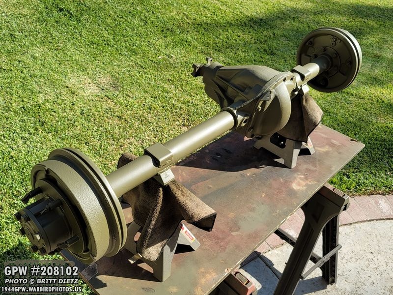 GPW Rear Axle after 33070 OD Green Paint