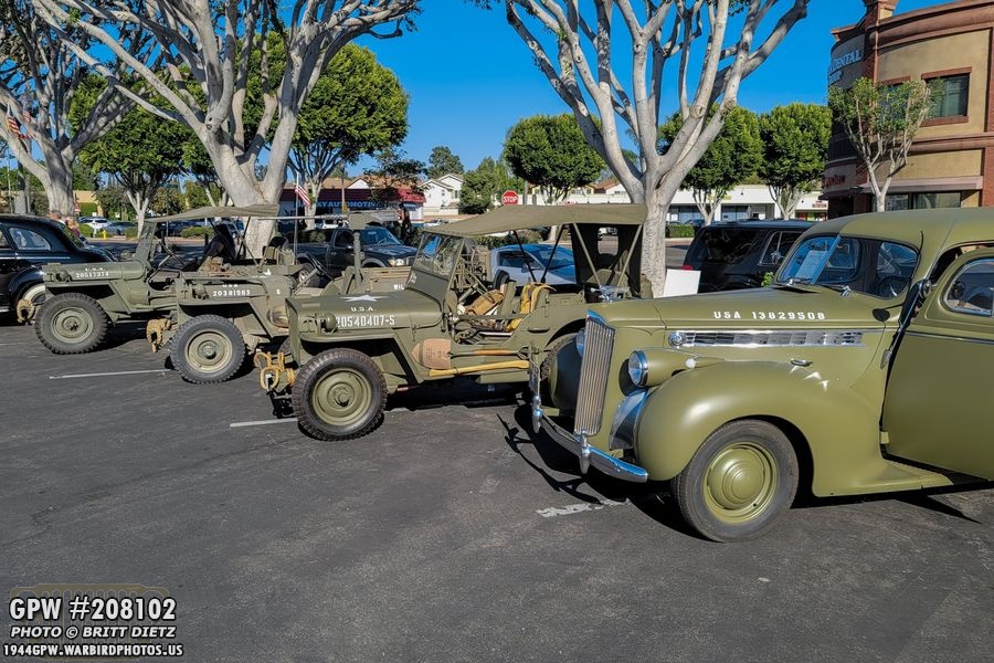 Vehicles at the Old Town Tustin Veterans Day Event